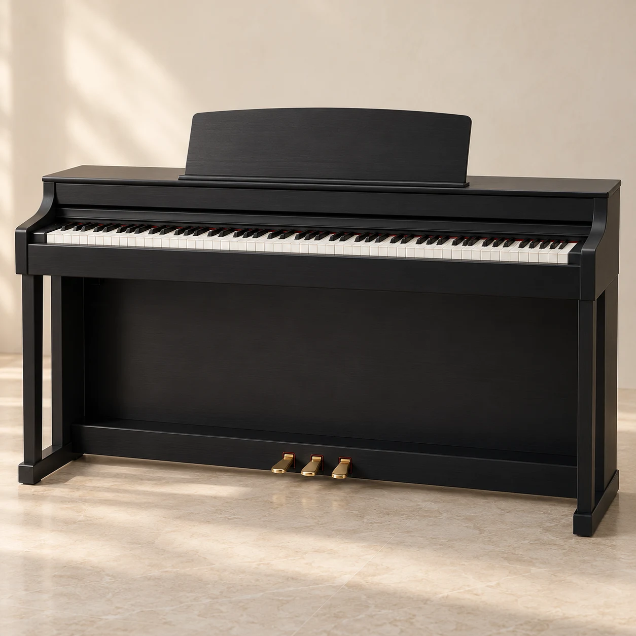 Roomline black cabinet piano